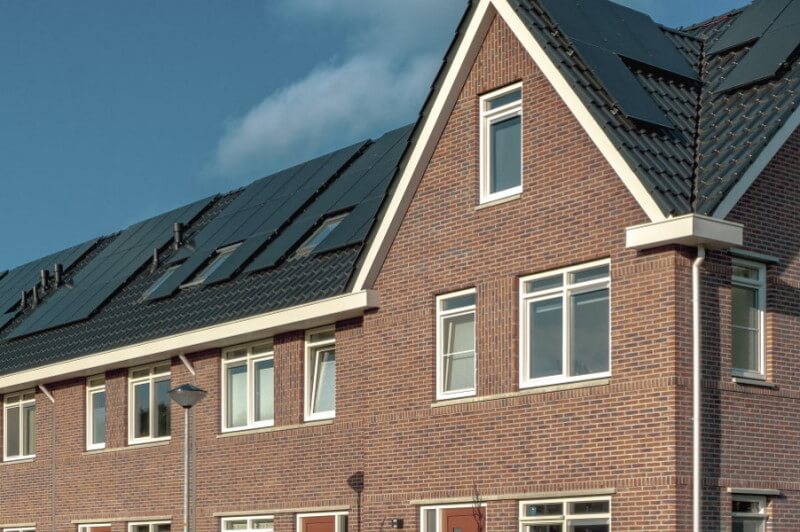 Selling house with solar panels on roof
