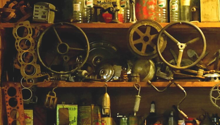 Shelf in hoarder's house