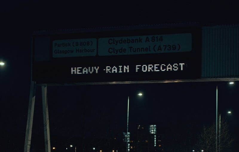 Storm damage sign