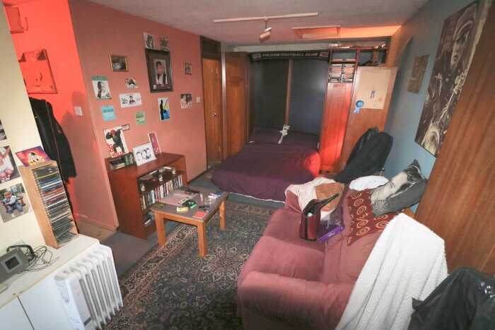 Small studio flat in council block