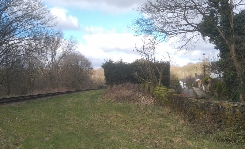 Houses close to railway track