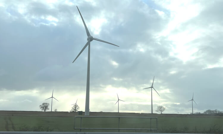 Selling wind turbines on land