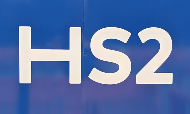 HS2 train sign