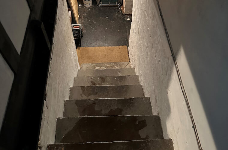 House with a flooded basement
