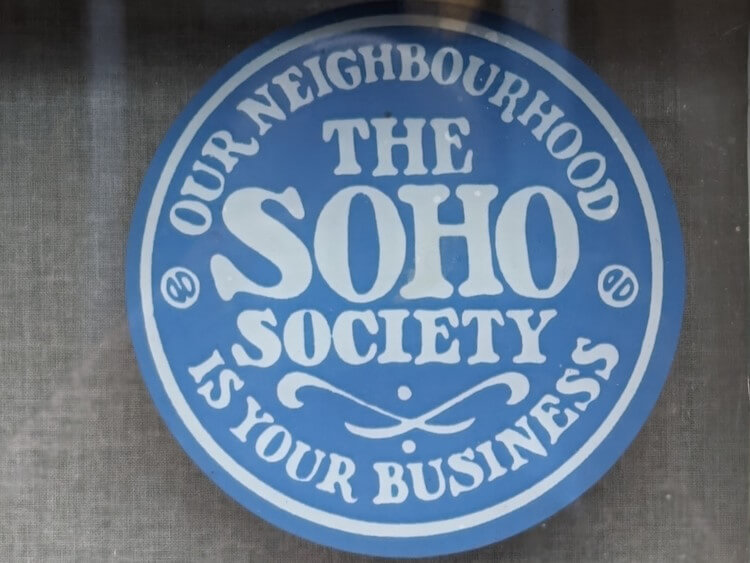 Soho Society Sign